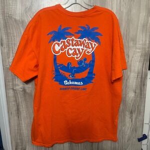 Disney Cruise Line Castaway Cay Bahamas Mickey Hammock Shirt XL